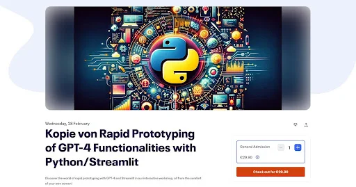 Event - Virtual Workshop - Rapid Prototyping of GPT4 Functionality with Python/Streamlit